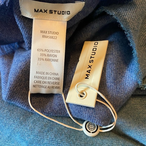 Max Studio, ombre teal oversize scarf - Picture 2 of 2